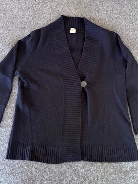 Jcrew Navy 3/4 sleeve cashmere blend Cardigan